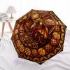 Golden Dragon Treasure pattern umbrella, portable and foldable design, 8 ribs, a casual accessory for Halloween, Christmas, and birthday gifts.