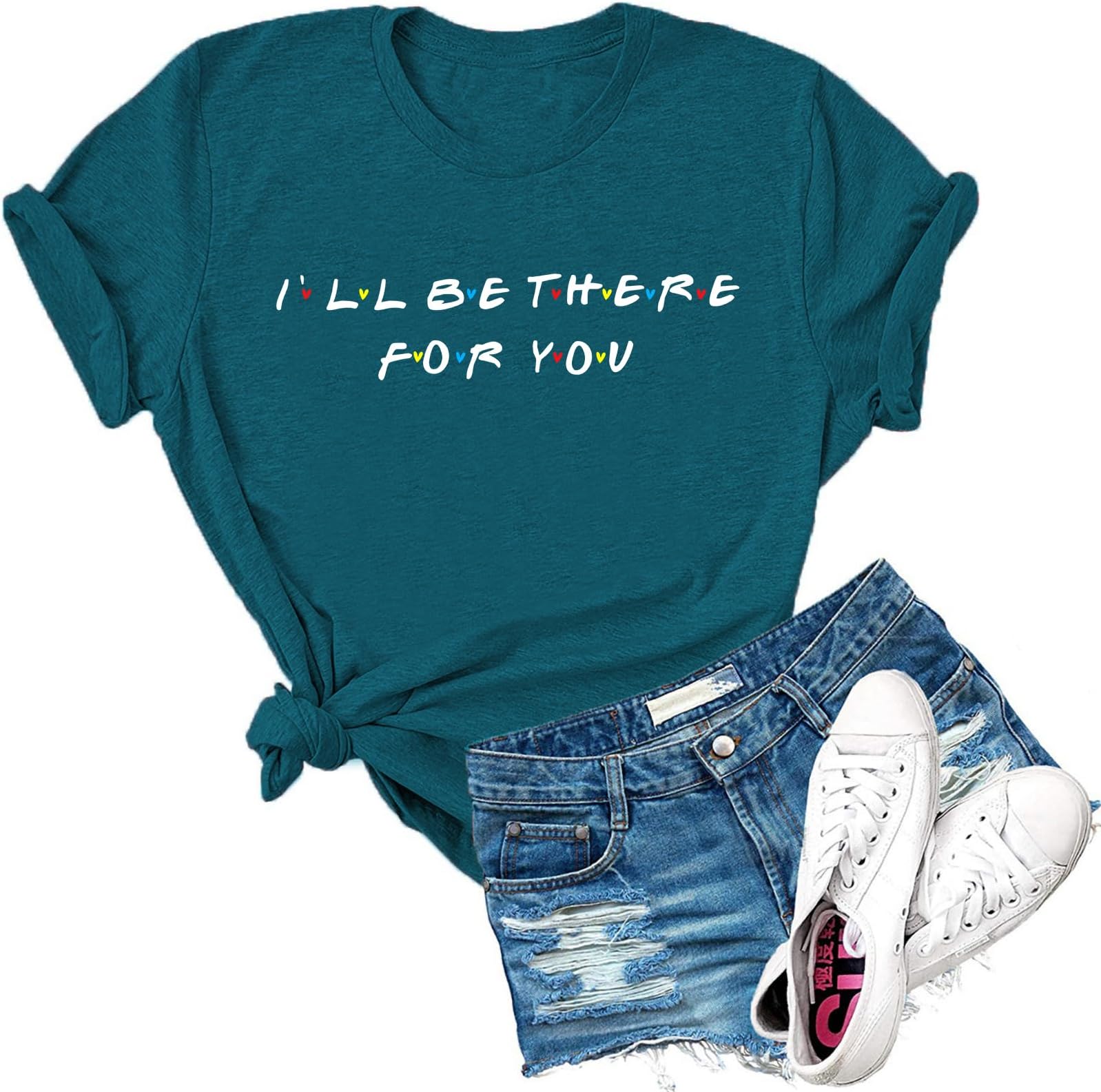 Dauocie Womens Realtor I ll Be There for You Letter Print T Shirt Real Estate Agent Gift Graphic Tops Tees XL