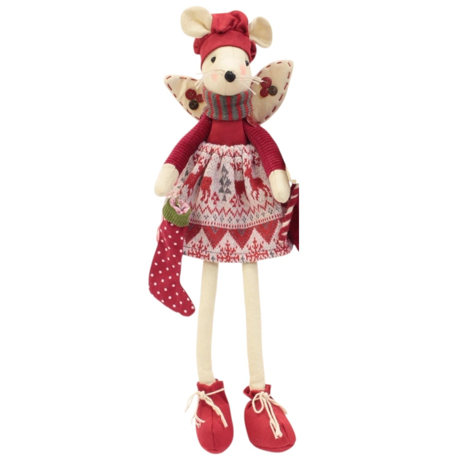 

Vivienne Westwood Mouse Girl Sock Christmas Figurine Sitting 42.5cm QAH19/529-F
