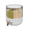 360°-Rotating Grain Container Clear Food Storage Can Home Dorm Kitchen Supply Storage Container with Good Sealing