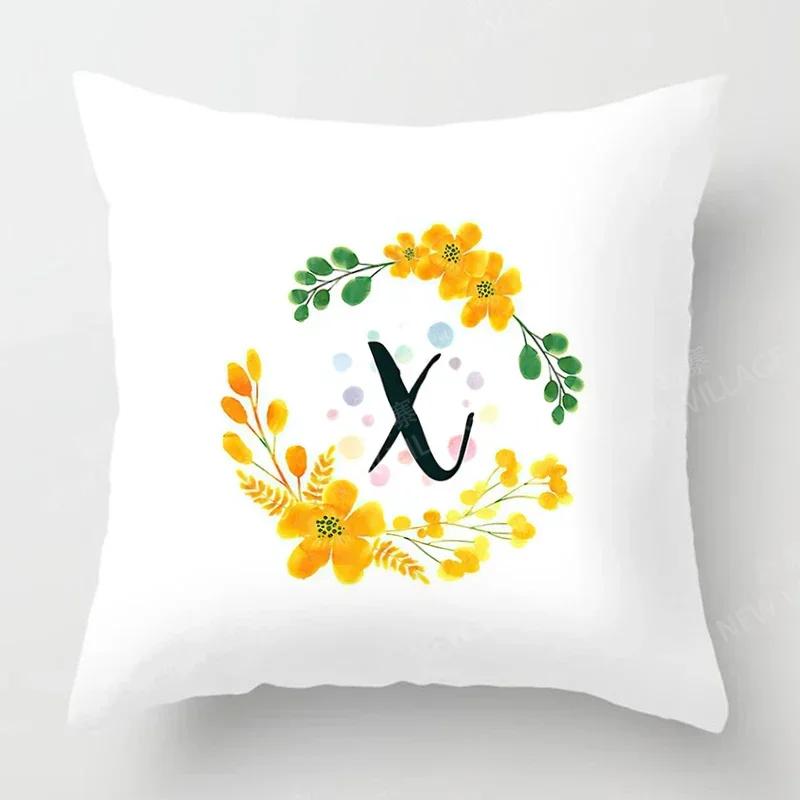 Nordic Fall Home Decor Autumn Throw Pillow Case Sofa Cushion Cover Modern  Letter
