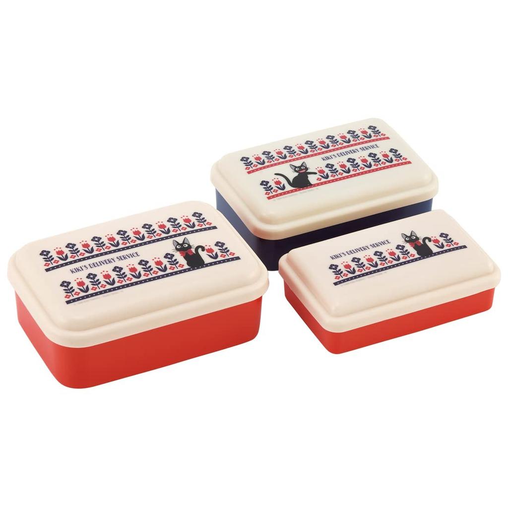 Skater Antibacterial Seal Containers Set of 3, Storage Containers, Kiki's Delivery Service Modern, Studio Ghibli, Made In Japan