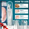 10-Piece Stainless Steel Ingrown Toenail Clipper Set, Odorless Foot Care Manicure Kit, Halloween Gift