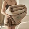 Winter Waffle Milk Fleece Blanket Thickened Office Nap Sofa Blanket Shawl Blanket Coral Bedding Zipper Multifunctional