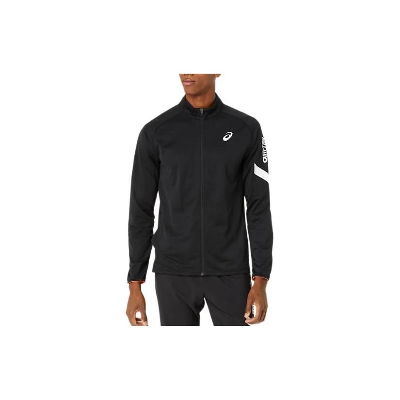 ASICS A-I-M Dry Stretch Knit Jacket  Performance Black  Men s 2031E540-001 XL