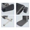 Abaodam 2-Piece Aluminum Alloy Microphone Clamp Holder Base Non-slip Desk Clamp Black