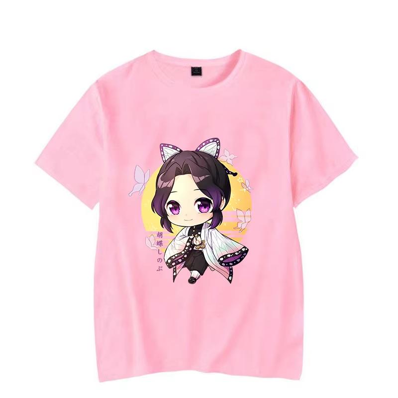 

New Anime Print Women s Top 2025 Summer Fashion Cute Kochou Shinobu Loose Casual Crewneck Women s T-shirt S