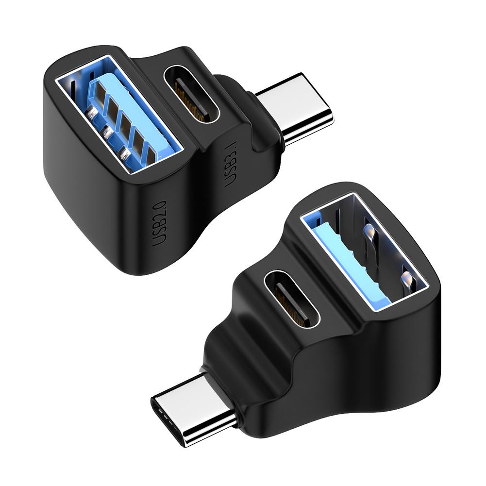 

new 3Pcs 1 To 2 USB-C Adapter Converter 20Gbps 8K 60HZ 180 Degree U-shaped for S