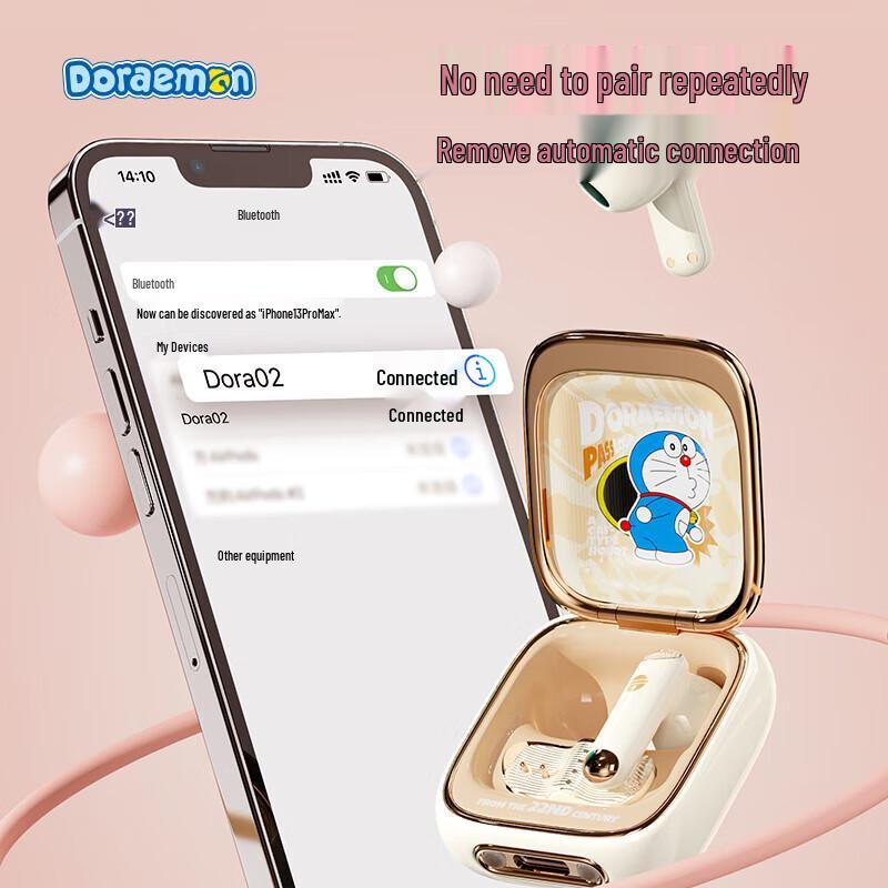 ROCK Doraemon Retro Turntable TWS Earbuds