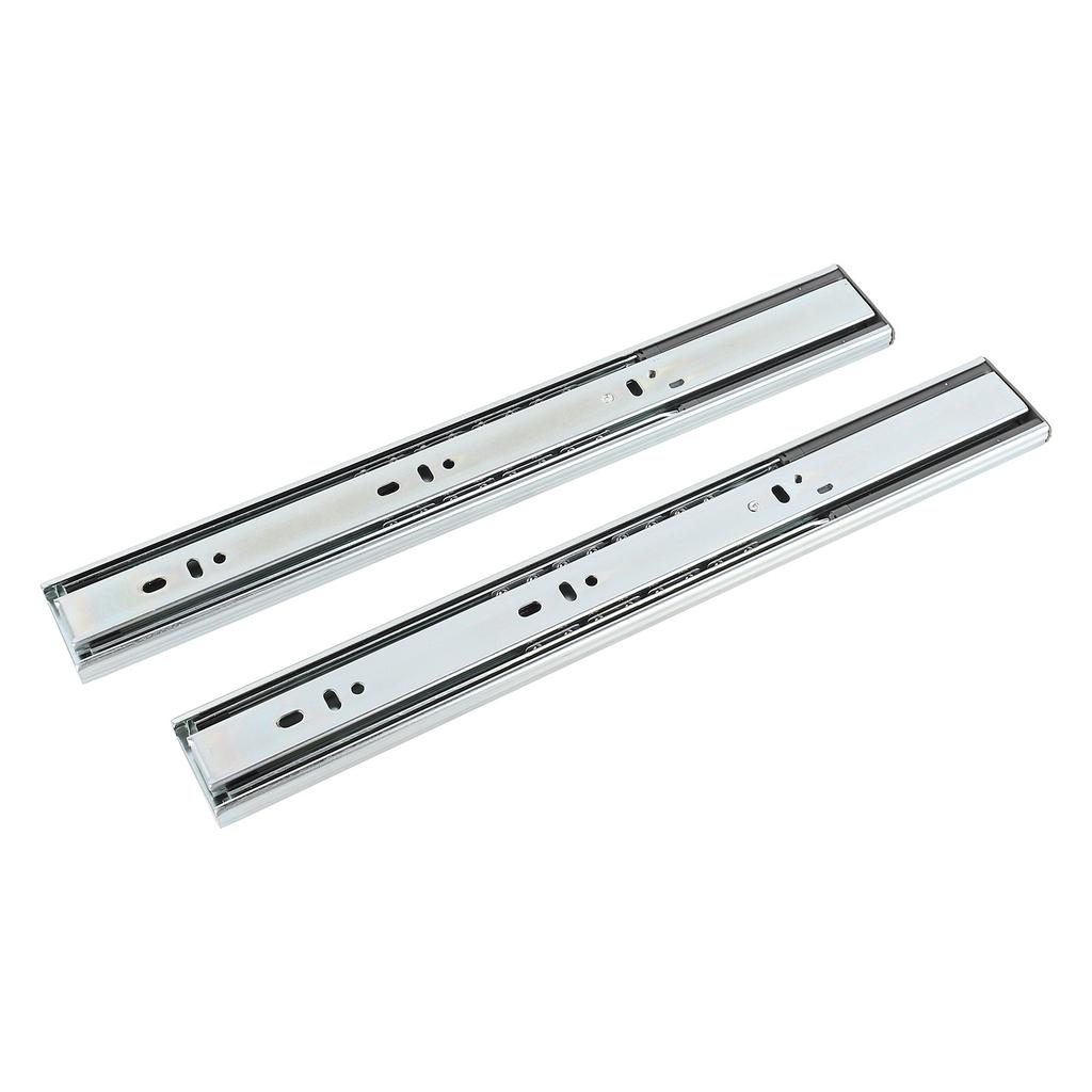14in Side Mount Drawer Slides Quiet Smooth Double Spring Buffer Cold Rolled Steel Side Hanging