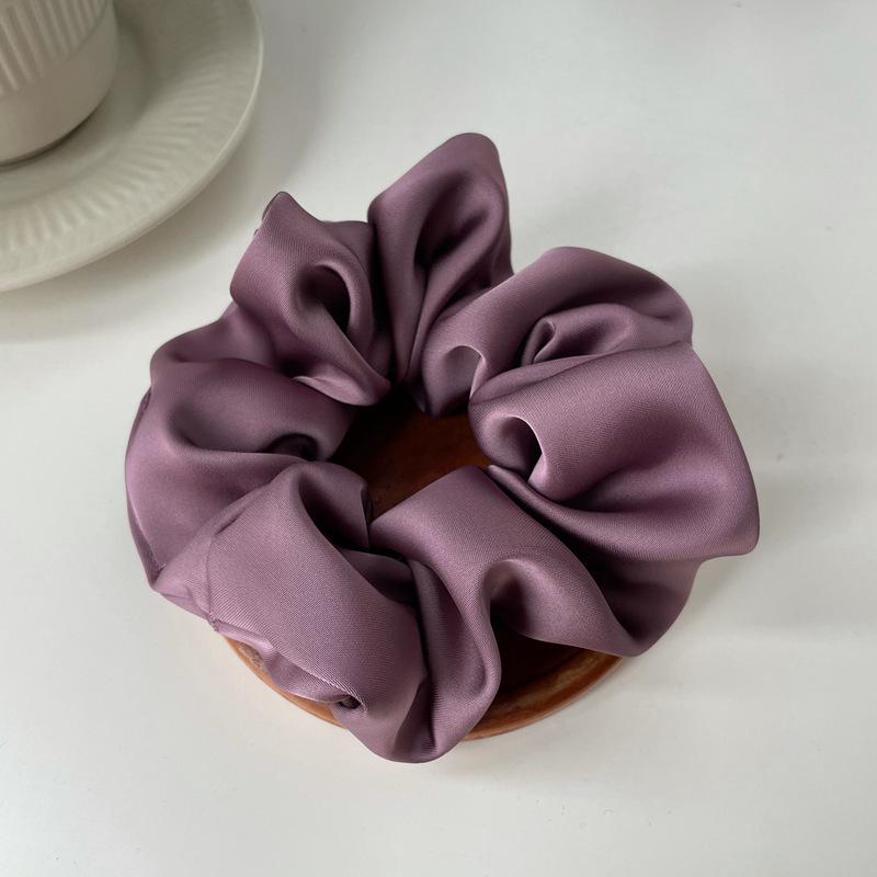 Luxury Satin Hair Tie: High-End French Design, Korean Leather Style