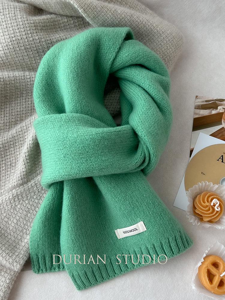 Australian Pure Wool Cashmere Scarf - Unisex Winter Warm Knitted Solid Color