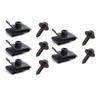 5/10Pcs Car U-Type Screw Base Fastener Clips, License Plate Screw Base Nut Mounting Clip Rivets for Engine Fenders Bumper