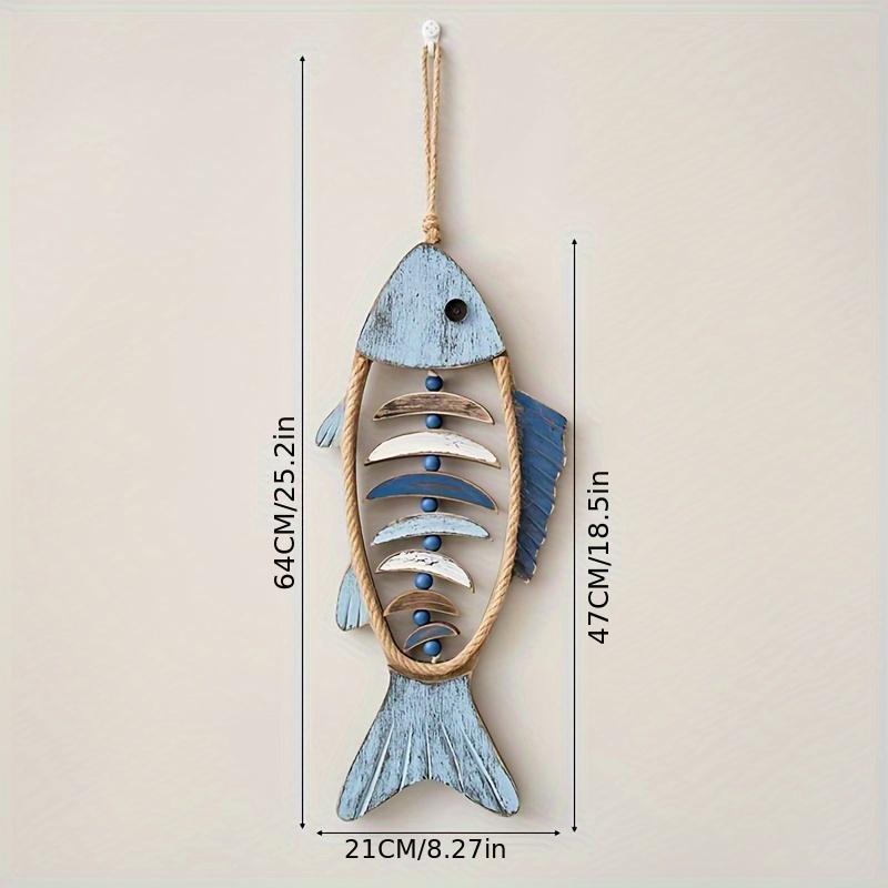 

1pc Mediterranean Wall Decoration Three-dimensional Small Pendant Fish-shaped Model House Room Wall Decoration Background