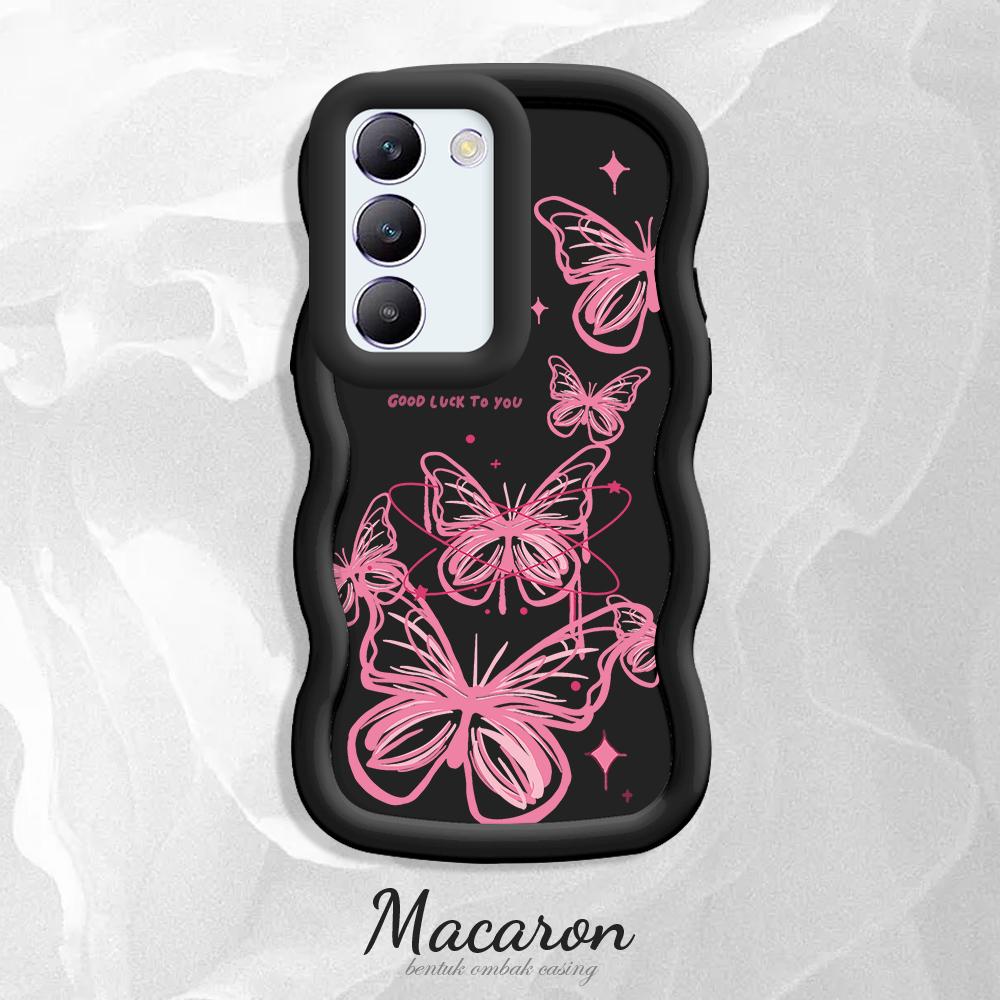 

Окрашенный узор Big Wave Edge Мягкий силиконовый материал Macaron чехол для телефона противоударный защитный резиновый чехол для OnePlus Vivo Motorola Moto Motorola Moto E14 чёрный