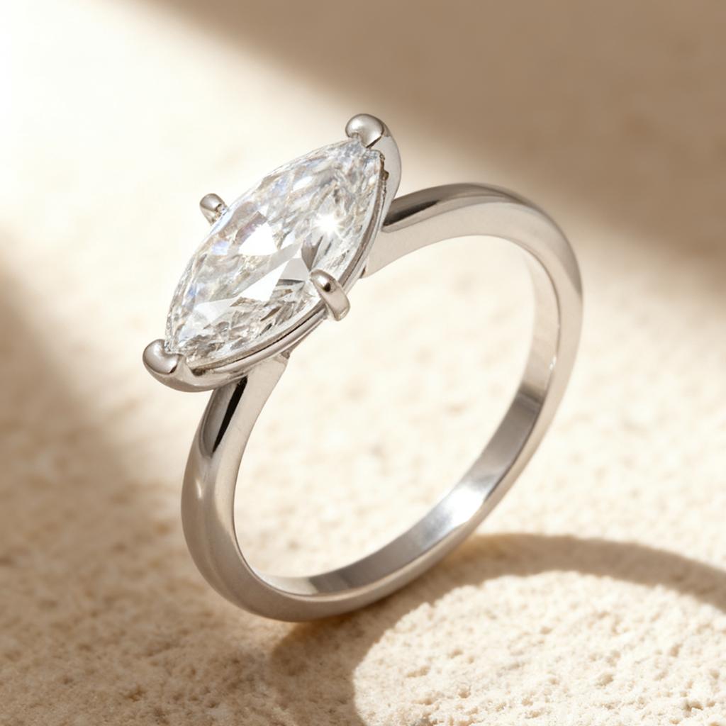 925 Sterling Silver Exquisite Fashion Marquise Shape Zircon Ring For Women Engagement Wedding Anniversary High Quality Jewelry