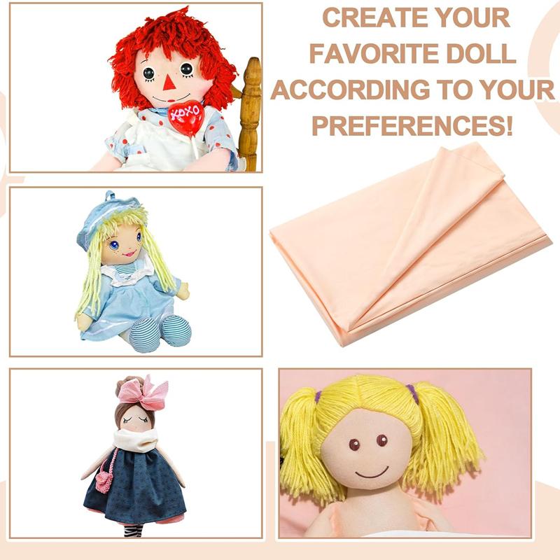 New 50x50cm Doll Skin Fabric Factory Special Skin Color Fabric Crystal Super Soft Short Plush Fabric 20 Color DIY Handmade Cloth