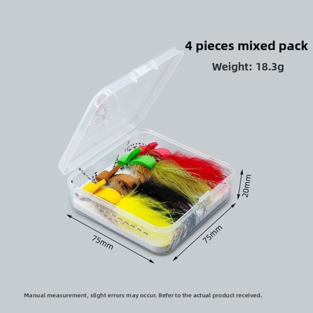 4pcs Set Top Water Soft Fishing Lures 4pcs Set Fishing Lure Set For Freshwater Fishing 4pcs