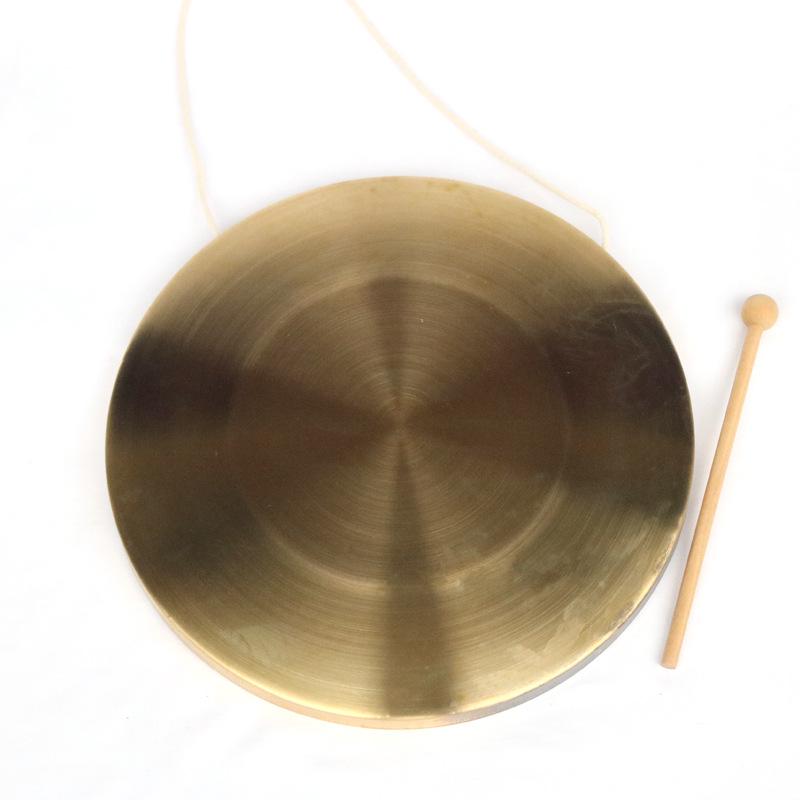 Children's Brass Gong & Drum Toy with Striker - Small Cymbal Musical Instrument for Kindergarten