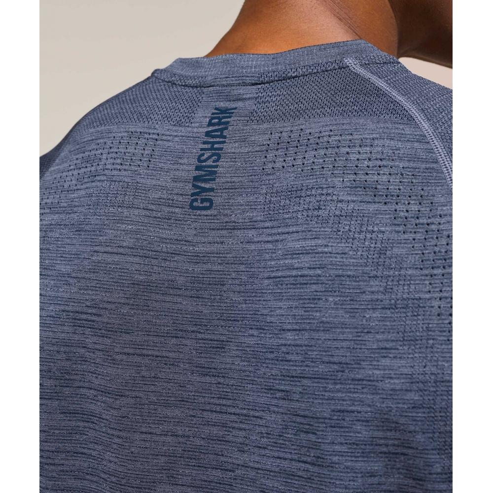 Gymshark Versatile Seamless Tank Iron Blue Navy A3b2v Uc8n
