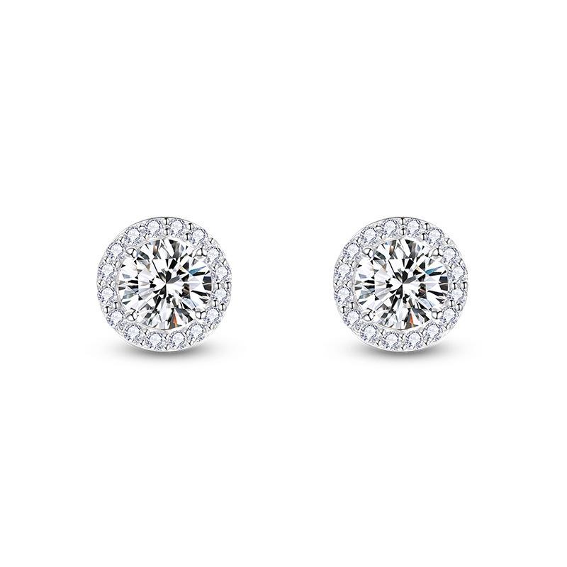 

Round Zircon Earrings Mini Single Star Stud Earrings Valentine Gift