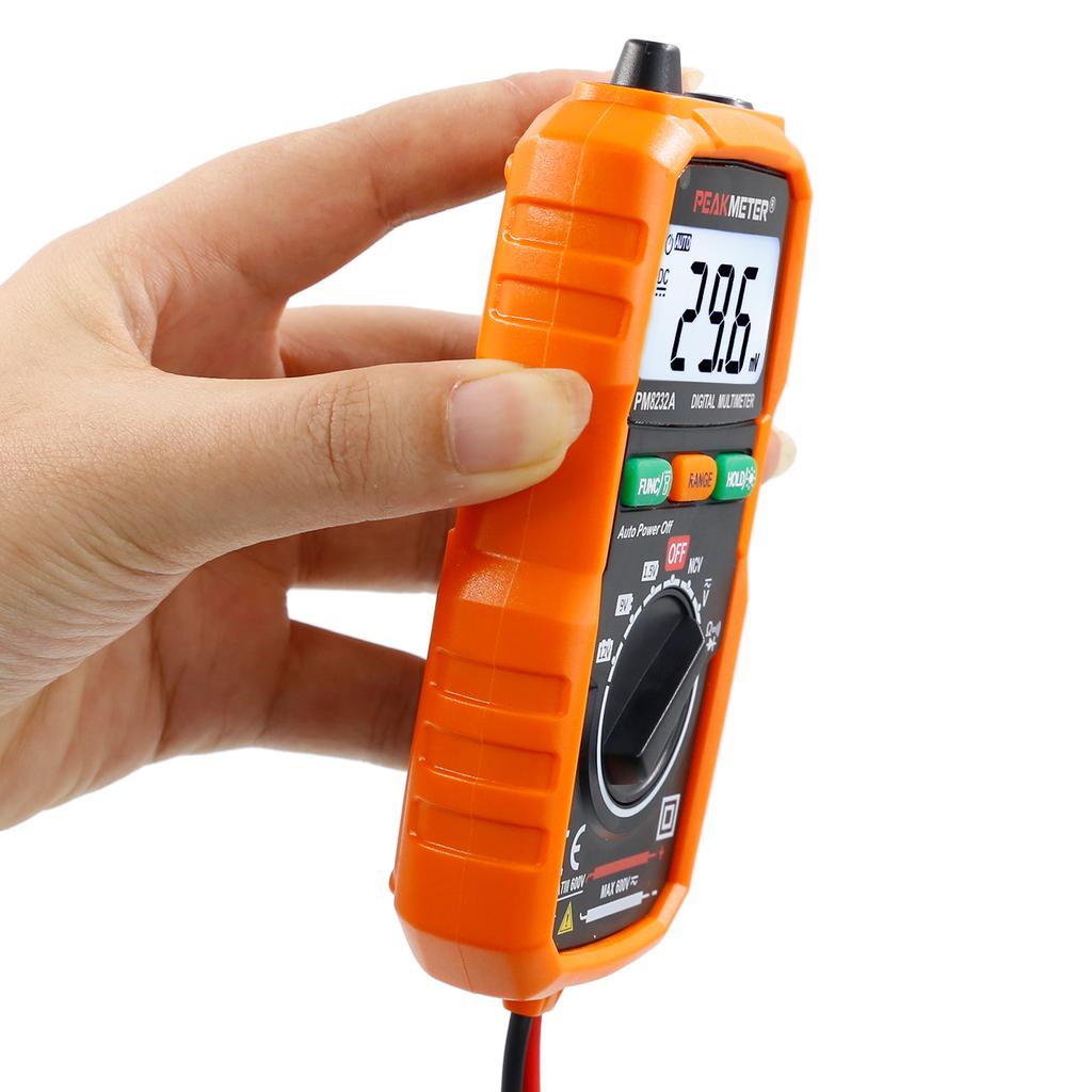 8232A Digital Multimeter Multifunctional Mini Universal Meter with Non-contact Voltage Detection Auto Range Battery Level Measur