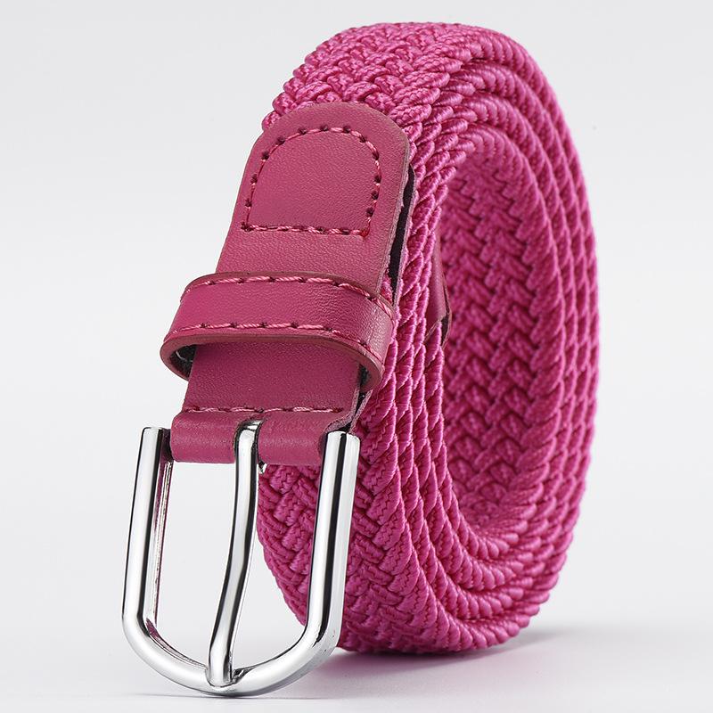 Unisex Elastic Stretch Canvas Belt - Korean Style Versatile Woven Waist Belt for Men and Women