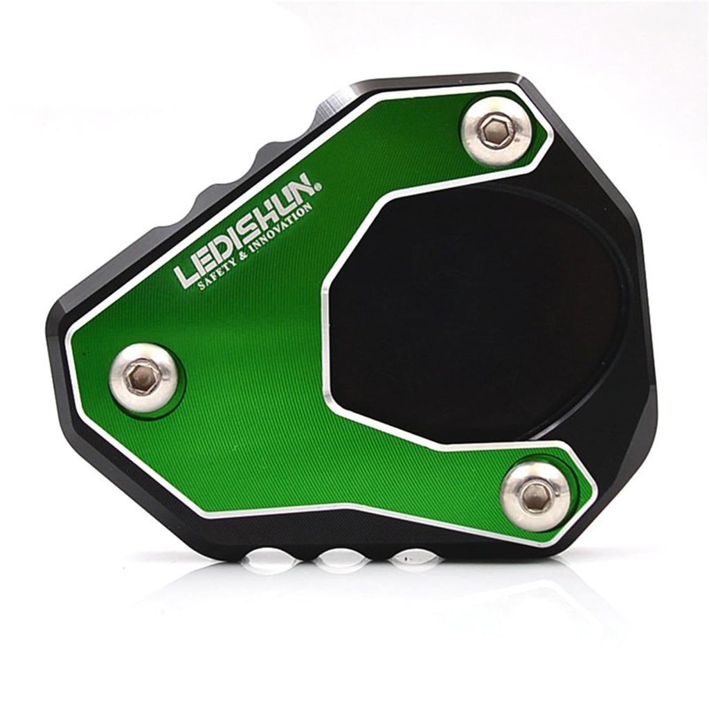 Motorcycle Side Stand Plate for Kawasaki Ninja 400 Z400 ZX25R/SE ZX4R ZX4RR V-ERSYS650 (Green)