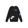 Męska bluza Nike z logo, podszyta polarem, na zimę, czarna