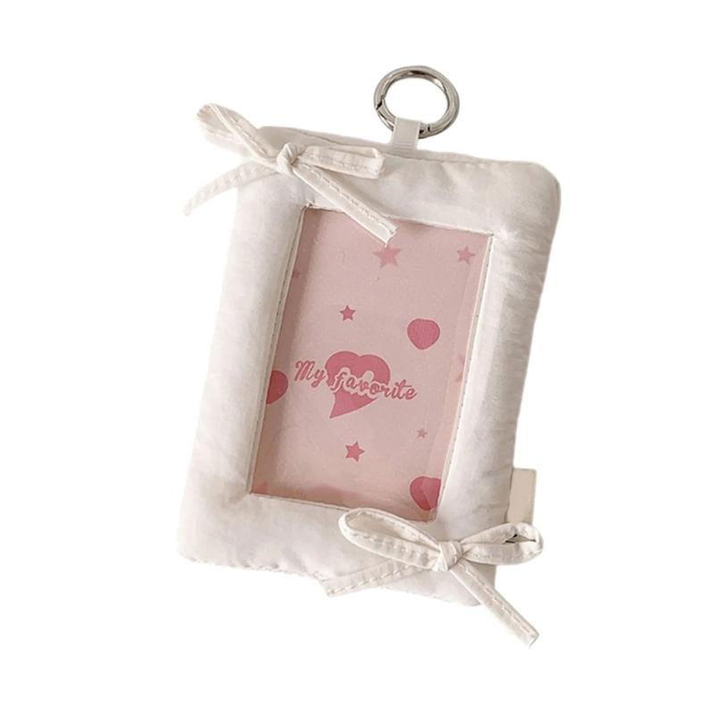 Photocard Holder Korean Popular Photo Card Holder with Keychain ID Cards Holder Pendant Keychain Student Card Sleeves