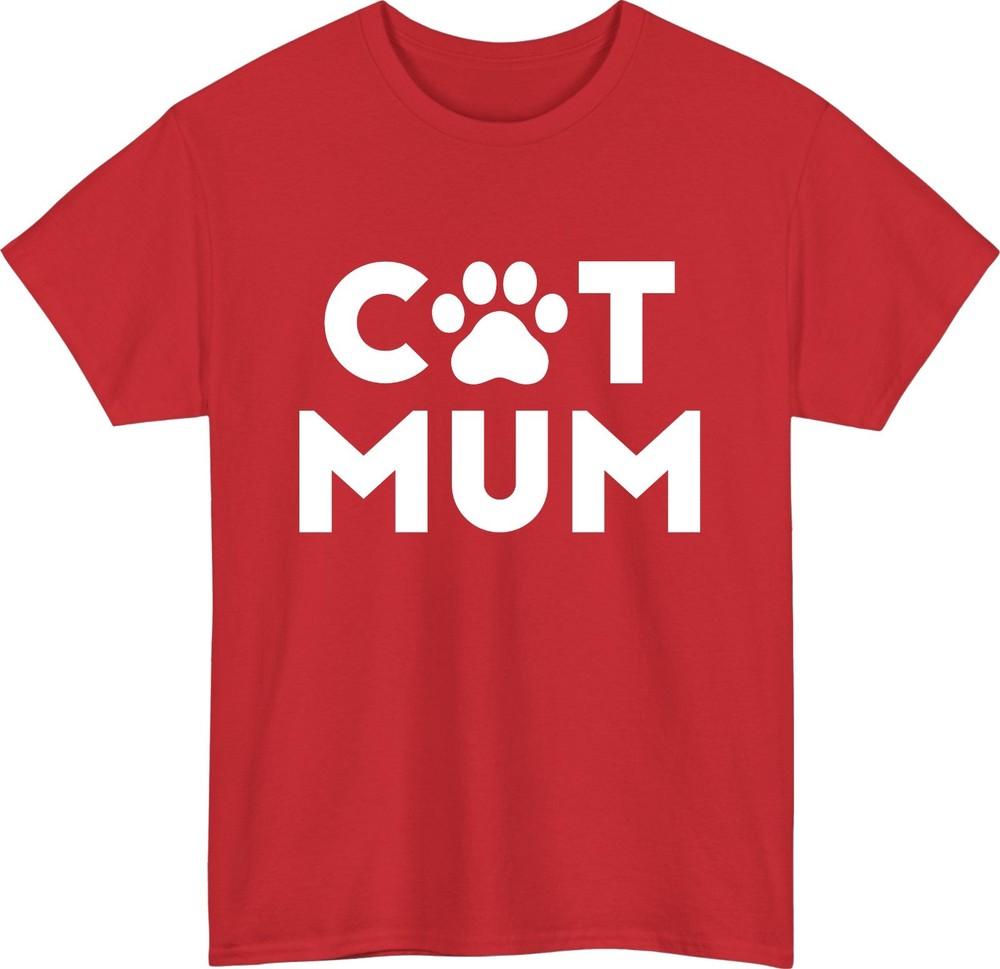 Cat Mum Cute Paw Mothers Day TShirt Funny Pet Cat Lover Minimalist Gift Tee S
