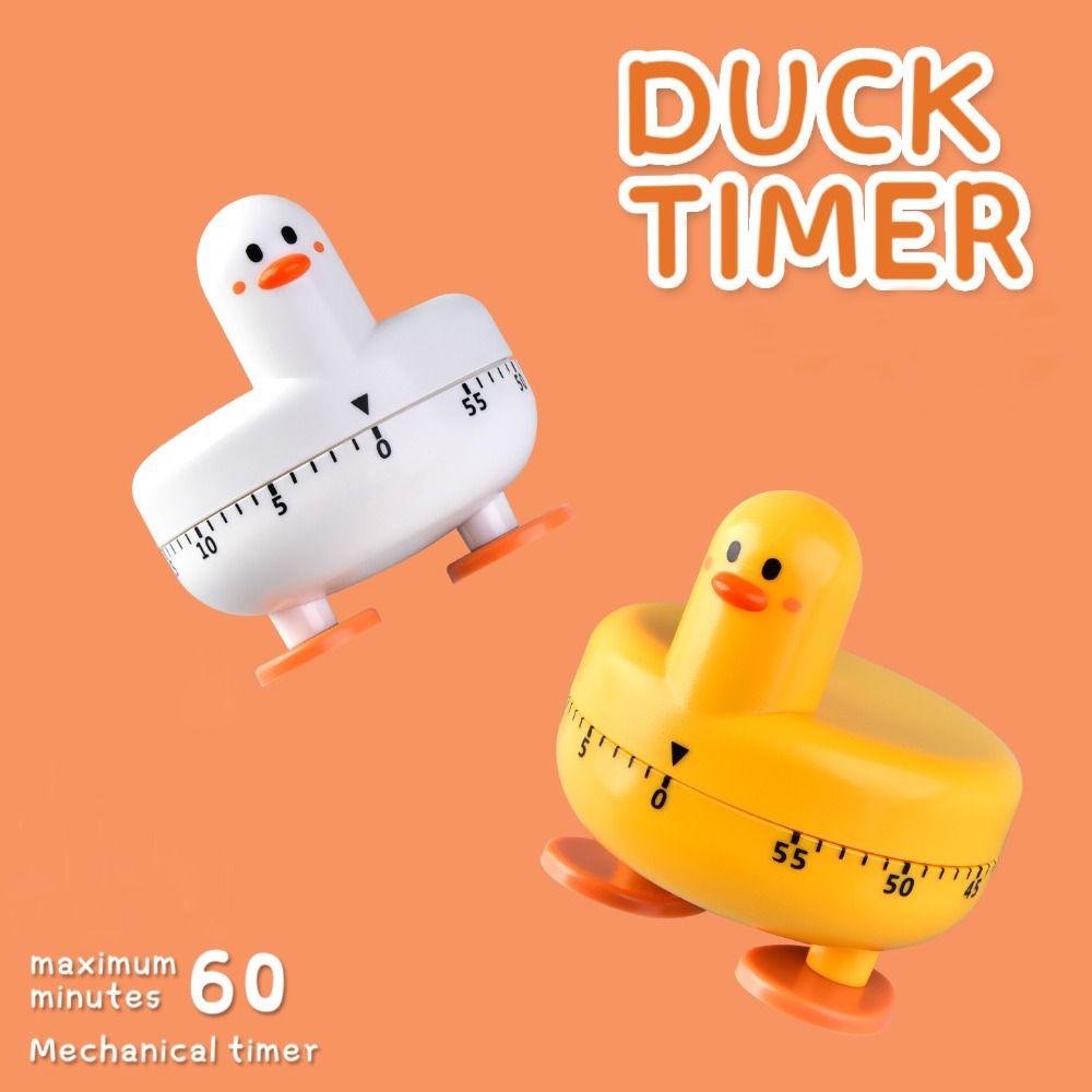 Duck Shaped Kitchen Timer No Battery Beauty Time Tool Mechanical Alarm Skincare Beauty Care