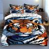Tiger face illustration. Bedding Duvet cover sets Duvet covers Pillowcases gifts (1 * Duvet Cover 2 * Pillowcases, without duvet insert)