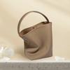 Soft Cowhide Bucket Bag Women's Commuting Large Capacity Lazy Wind Single Shoulder Armpit Large Bag Genuine Leather Women's Bag