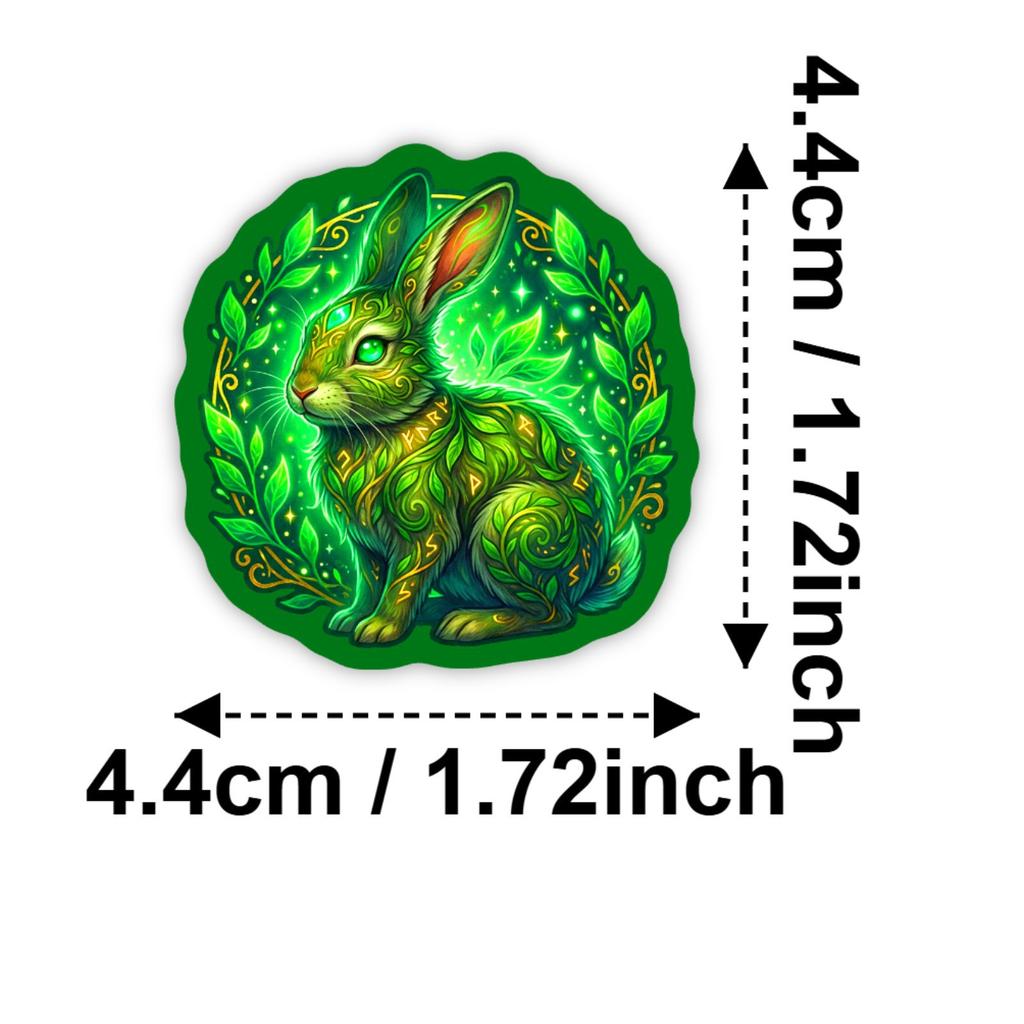 50 Creative Green Magic Stickers Nature Witch Forest Theme Handbook Notebook Decorative Stickers