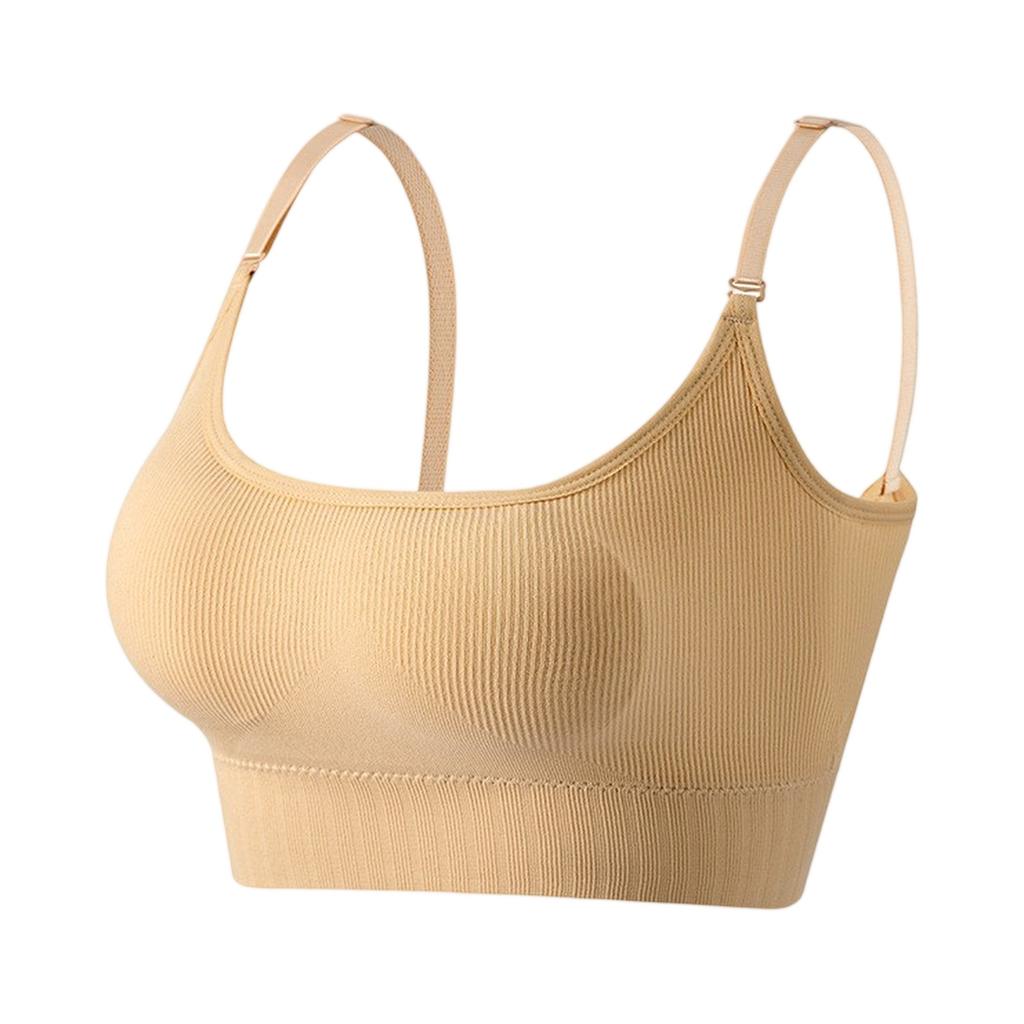 Seamless Wireless Sports Bra for Women with Back Support and Removable Padding Stretch Fabric Comfortable Fit Gym Yoga Activewear