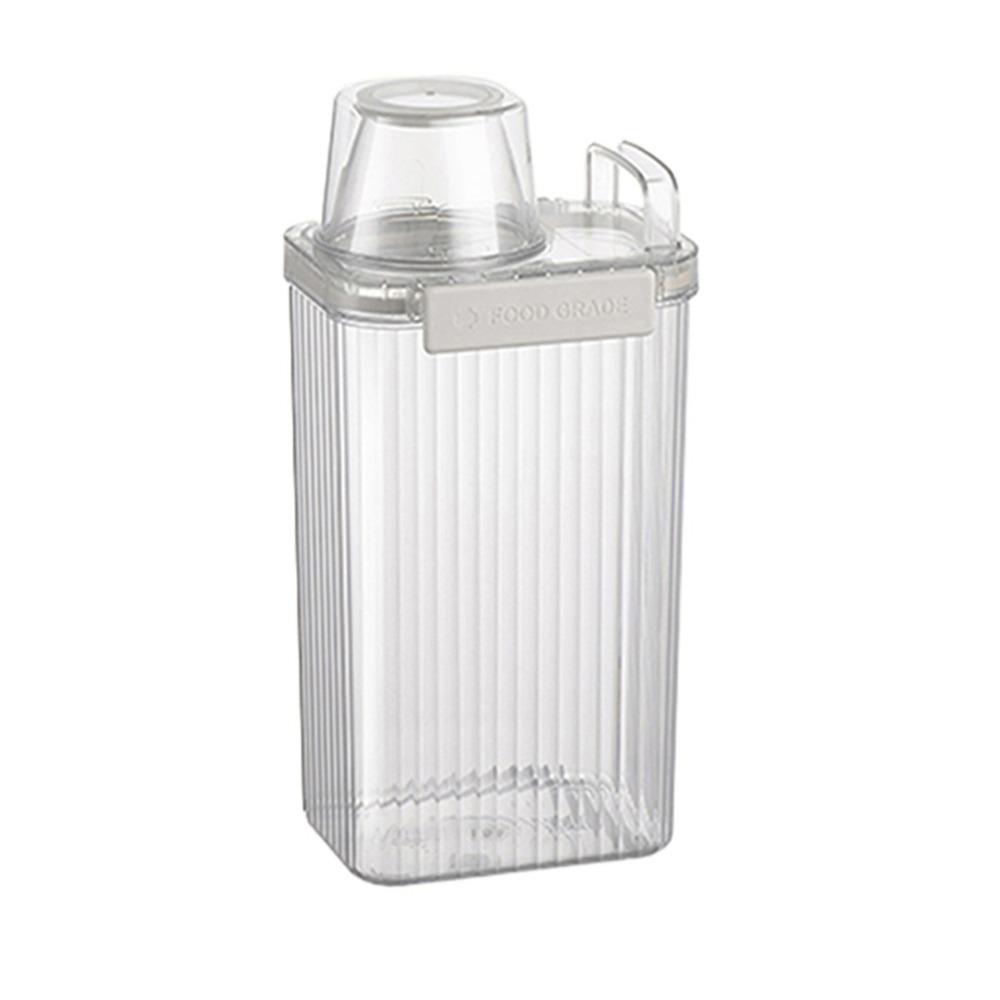 Large Capacity Cereal Containers with Measure Cup Plastic Sealed Jar  Snack
