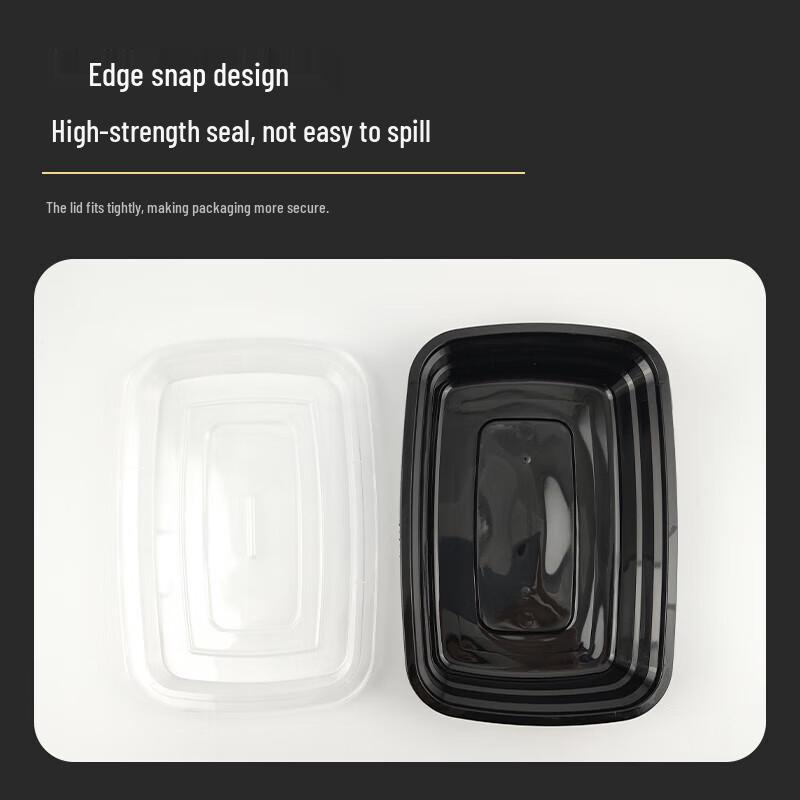 1500ml Rechteckiger Einweg-Takeout-Lebensmittelbehälter mit Deckel