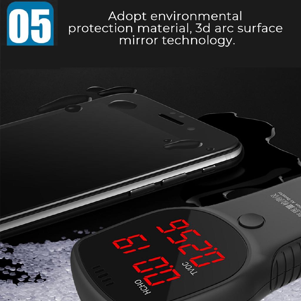 Black Portable Digital Formaldehyde Detector Air Quality Monitor HCHO TVOC Detector Gas Analyzer LCD Display Tester