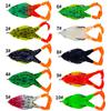 1pcs/10pcs/Floating Topwater Frog Lure Bass Trout Fishing Lures Kit Set Realistic Prop Frog Soft Swimbait Floating Bait with Weedless Hooks