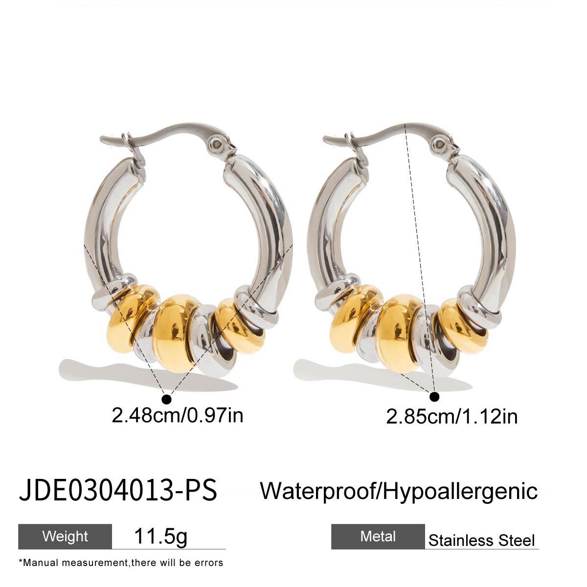 

Two Tone Titanium Steel Earrings For Women Hypoallergenic Luxury Fade Resistant Finish Jewelry Gift