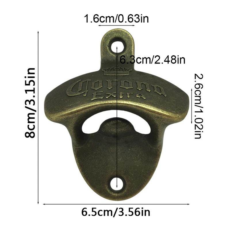 1 Stück Retro Dekorativer Flaschenöffner Wandmontiert Hängende Bieröffner Barwerkzeuge Legierung Galvanisierungsverfahren Bar Café Wanddeko