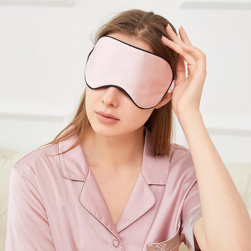 19 Mommy Double-Sided Mulberry Silk Blackout Eye Mask with Printed Logo - Ideal for Sleep, Travel, and Breaks