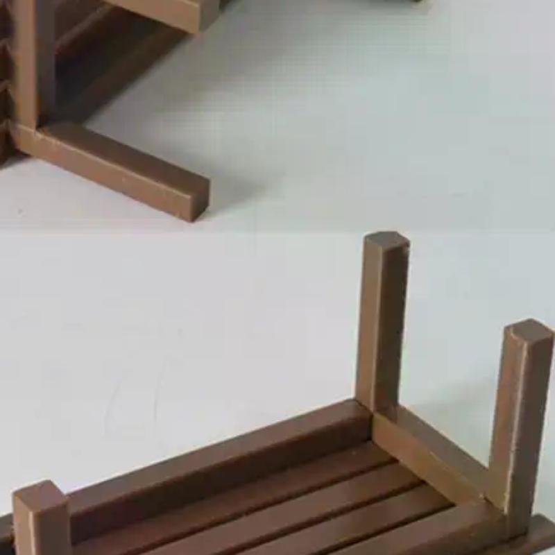 1/12 Dollhouse Simulation Table Bench Model Dollhouse Furniture Decoration Dolls House Living Scene Ornament Pretend Play Toys