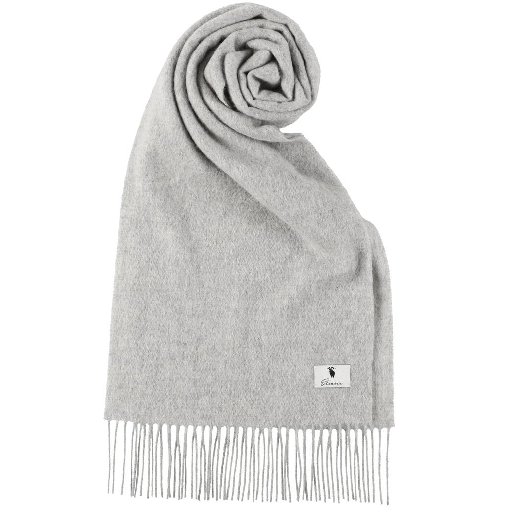 Elensia Cashmere Scarf with Gift Solid Available In 9 Colors for Men and Women 100% Bag, Washable, Gray,