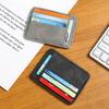 Multi-card Slot Solid Color Portable Leather Card Case Unisex Bank Credit Card ID Bus Card Holder Travel Organizer Wallets