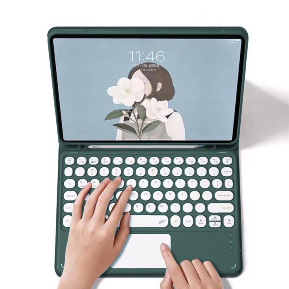 Etui z klawiaturą Bluetooth i touchpadem do iPad Pro 11 5. generacji (Zielony)