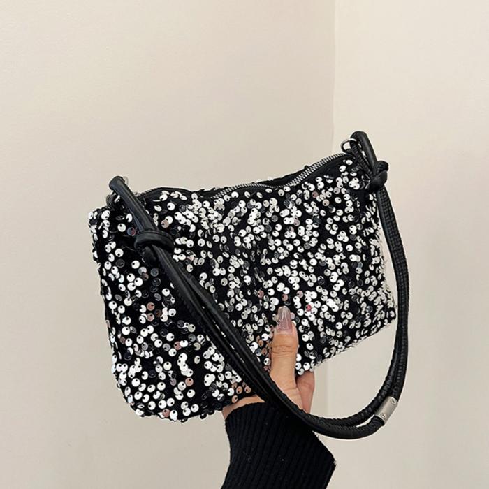 

Модная портативная сумка-тоут большой вместимости, простая, модная, повседневная и персонализированная наплечная сумка null серебряный