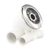 For Swim Spas Hydrotherapy Jet Head Swimming Pool Massage Nozzle White silver Enduring Construction Rotating Design