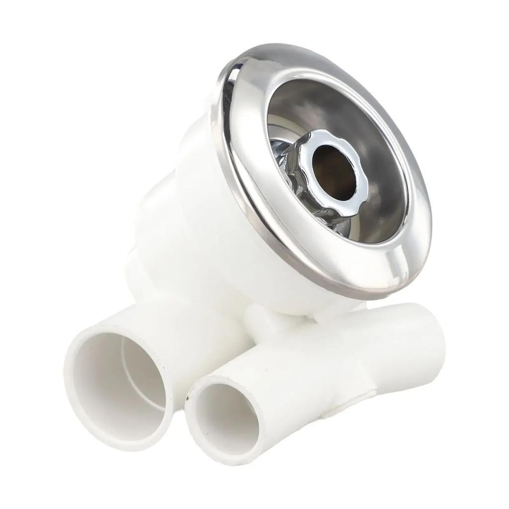 For Swim Spas Hydrotherapy Jet Head Swimming Pool Massage Nozzle White silver Enduring Construction Rotating Design
